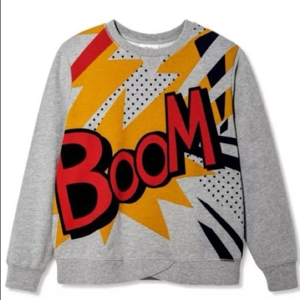 3.1 Phillip Lim Gray and Yellow Graphic Sweater - Picture 3 of 9